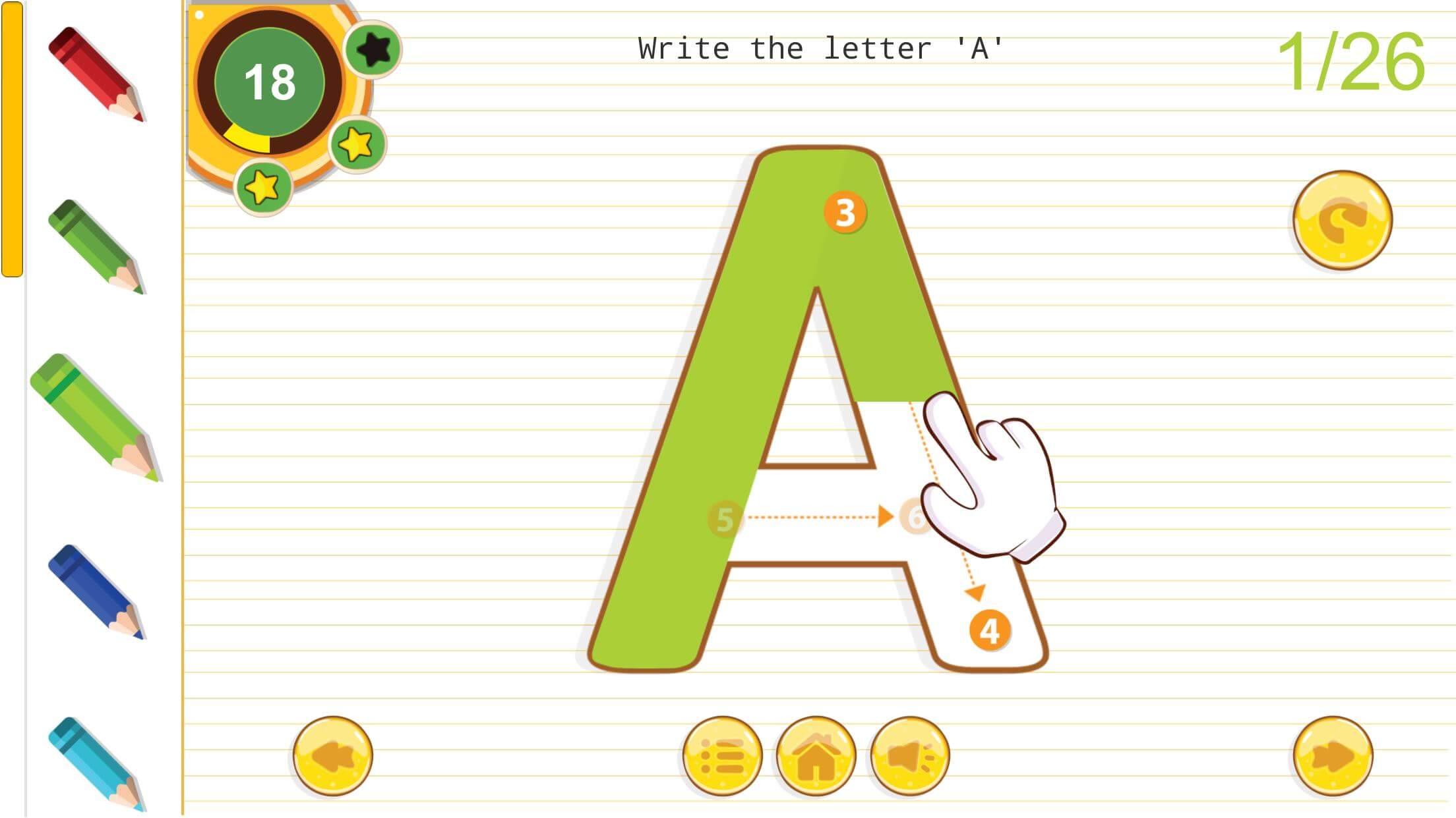 Easy Alphabet Tracing First Letter A